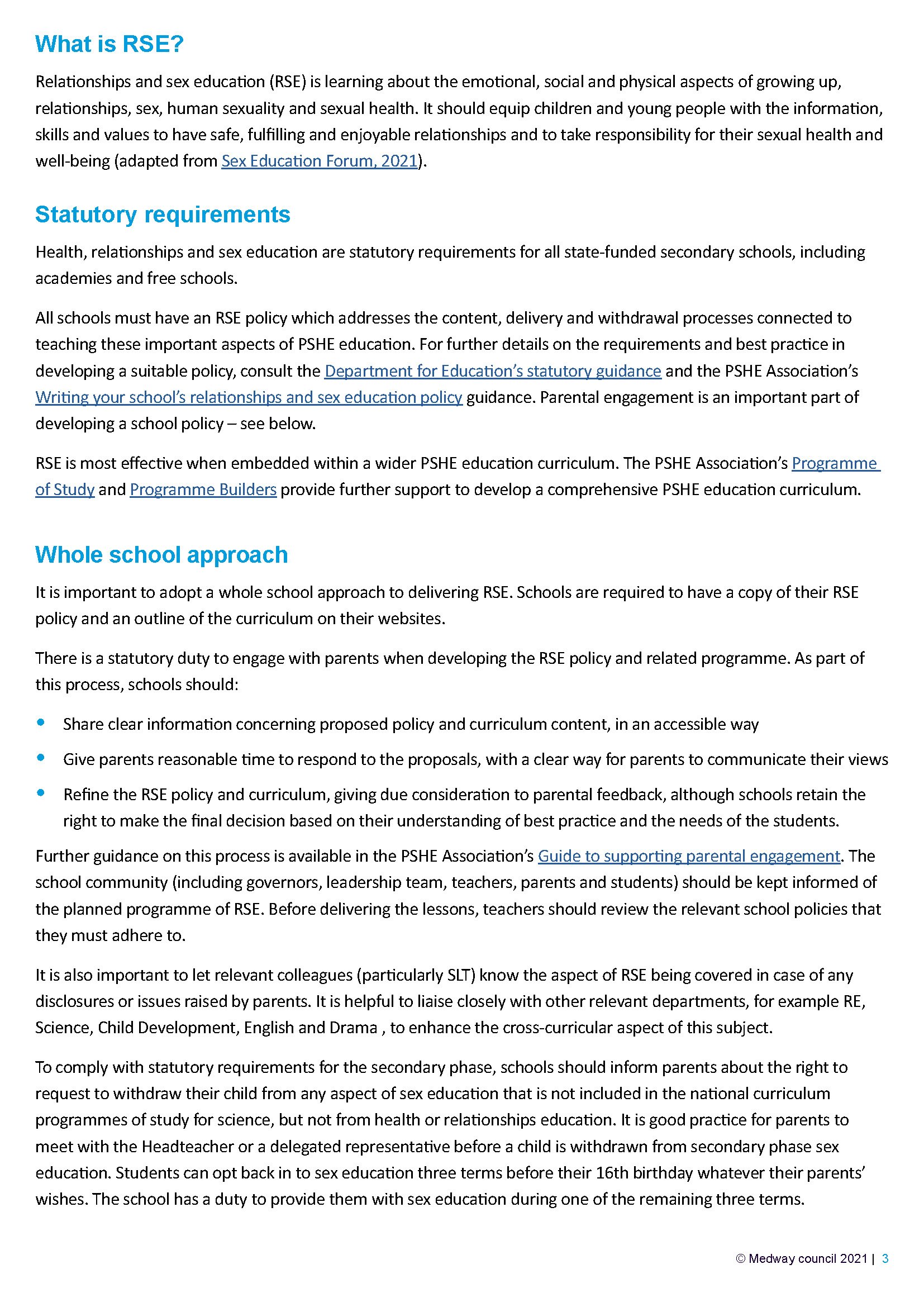 Relationships and Sex Education RSE KS3 4 lesson pack